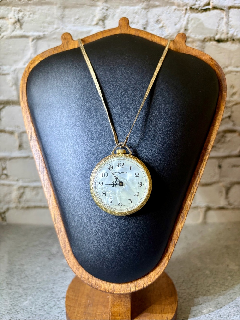 Vintage Swiss Pendant Watch on Atlas Gold Filled 24” Chain
